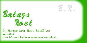 balazs noel business card